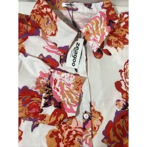 Zeagoo‎ Women's Long  Sleeve Blouse Floral Size XL